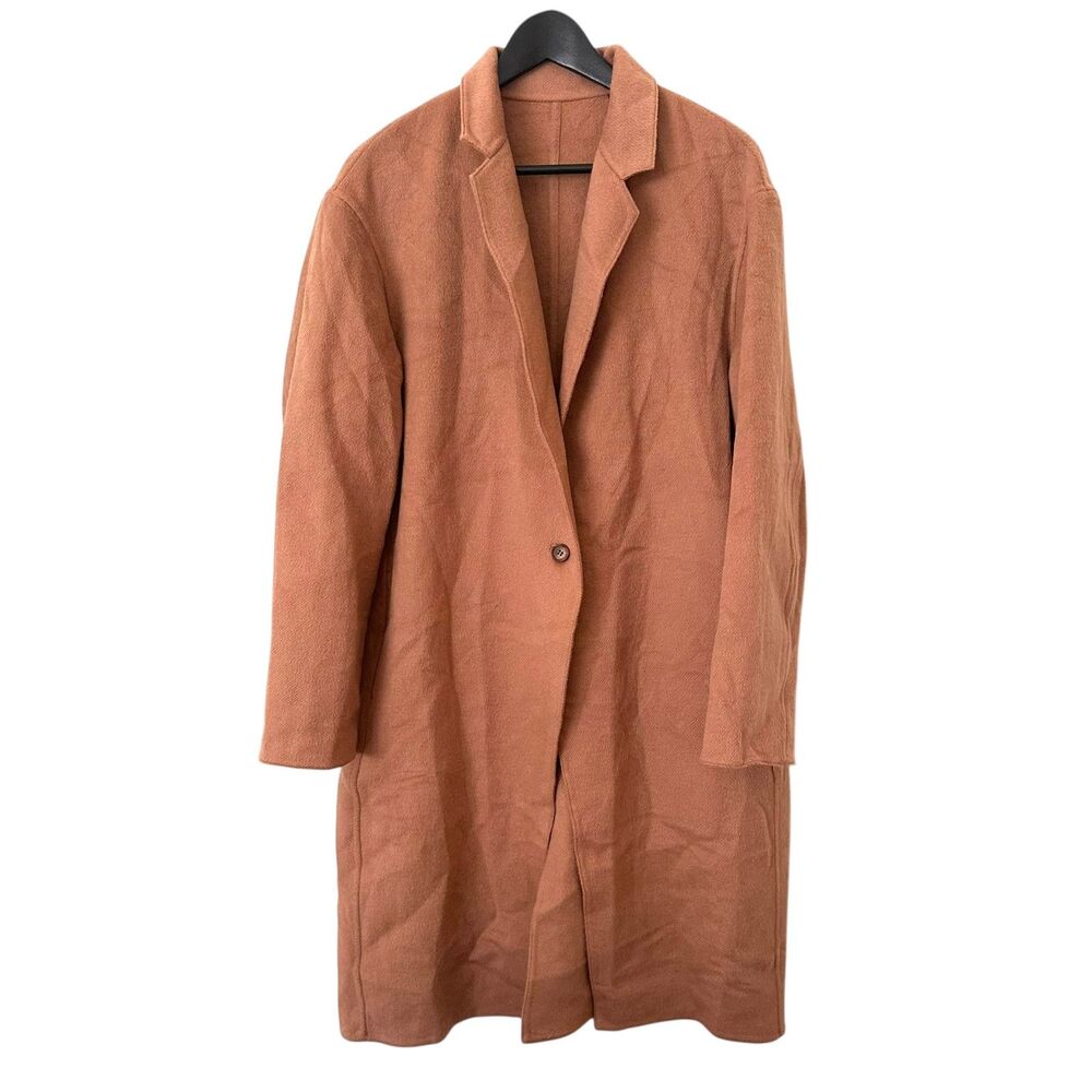 UNIQLO‎ Double Face Wool Blend Cocoon Coat Beige Medium